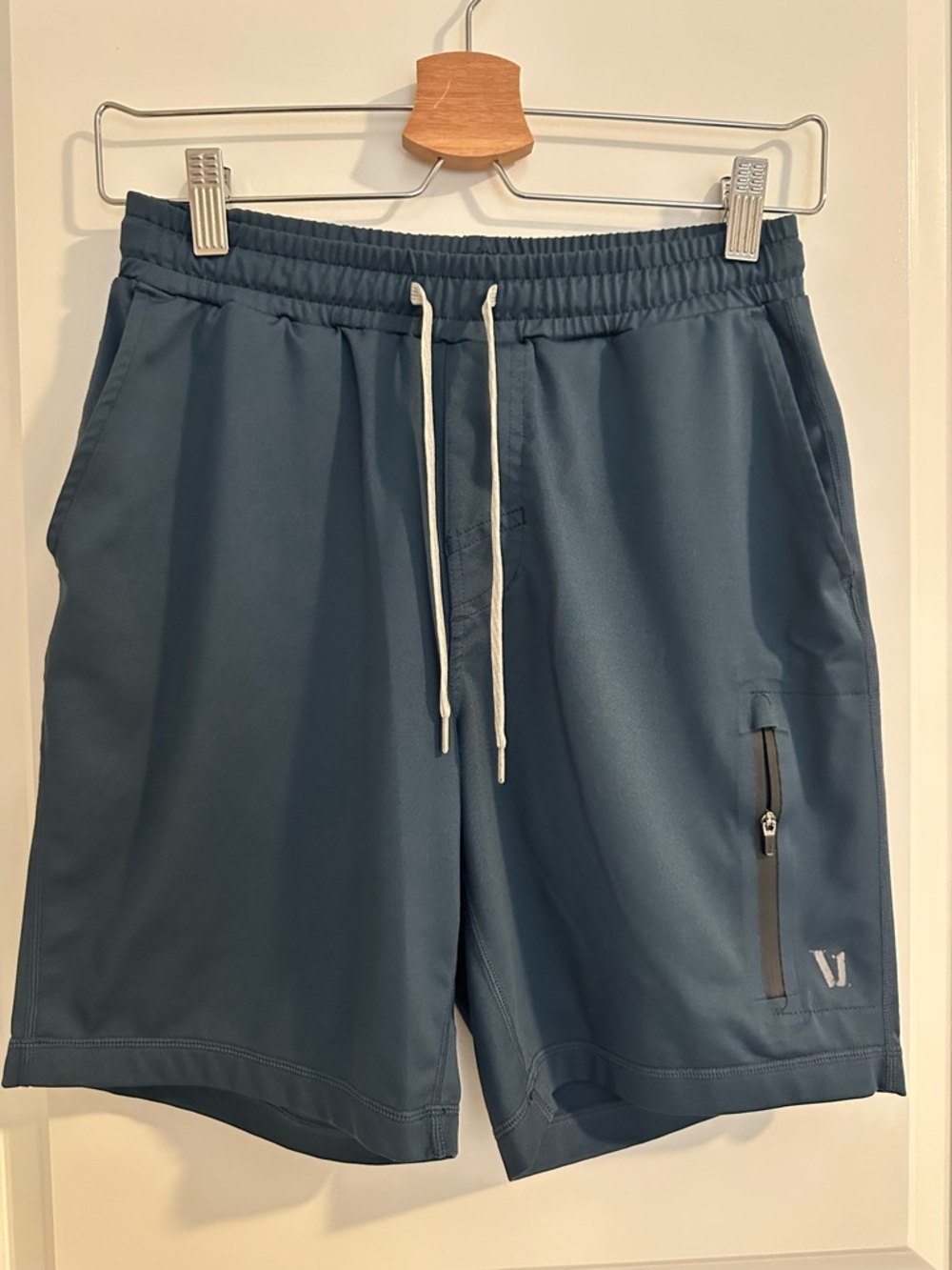 Vuori Men's Navy Athletic Shorts with Contrast Drawstring
